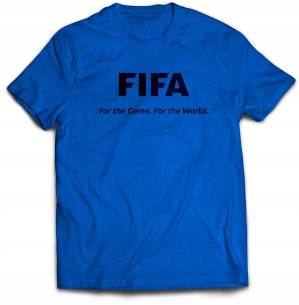 Koszulka męska FIFA-002 niebieska r.L