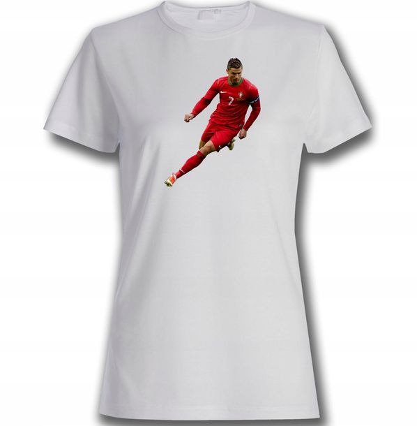 Koszulka damska CRISTIANO RONALDO-004 biała r.2XL