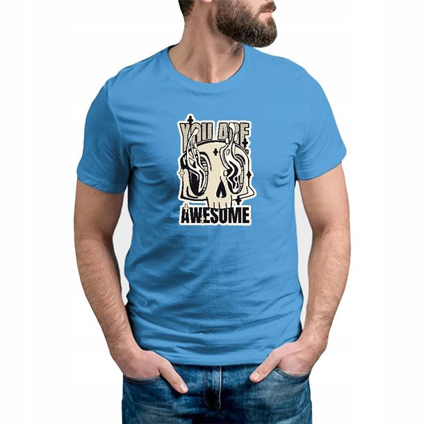 Koszulka Męska Royal Blue r. L RETRO 004