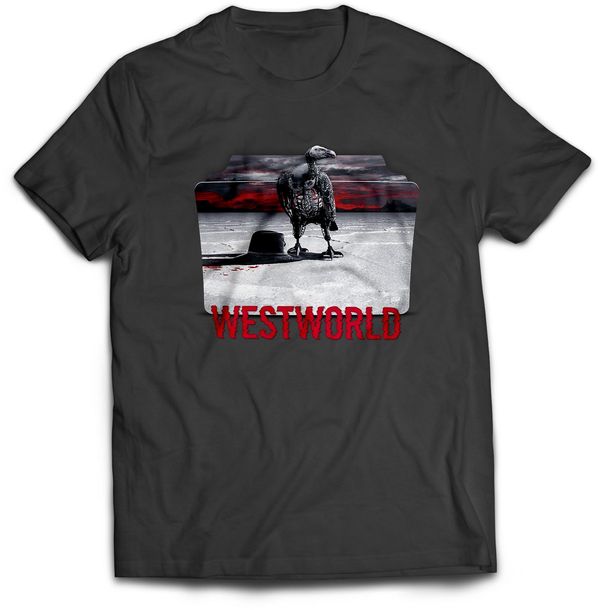 Koszulka męska WESTWORLD-003 czarna r.M