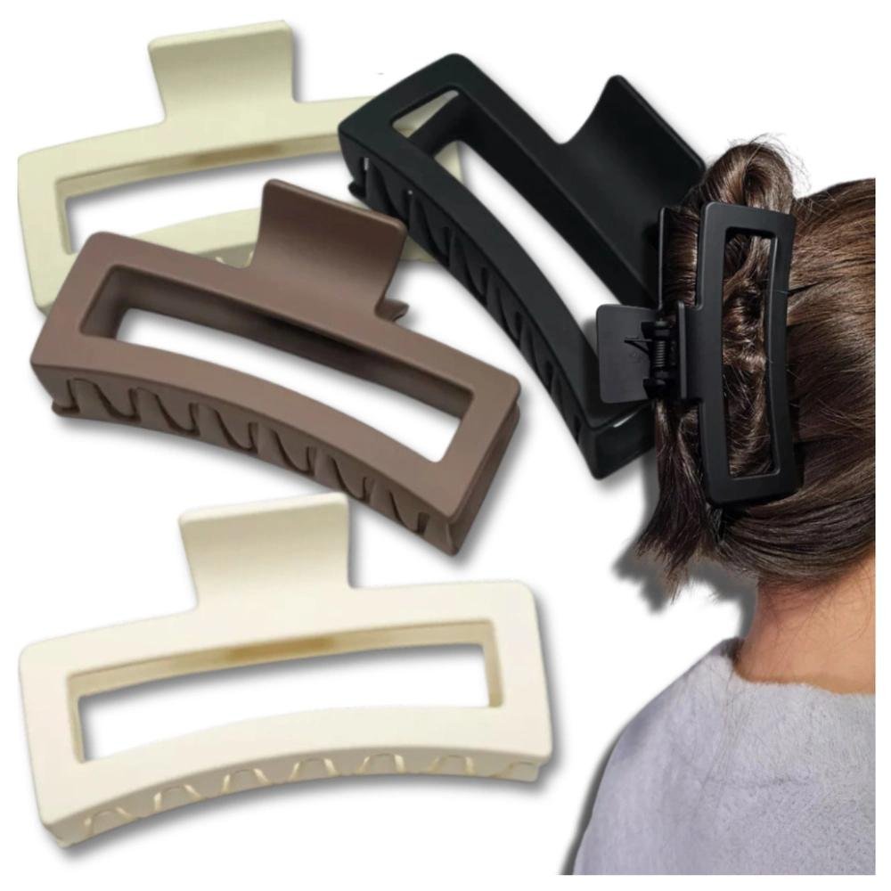 Klamra do włosów szczęka lekka matowa zestaw 4 sztuki