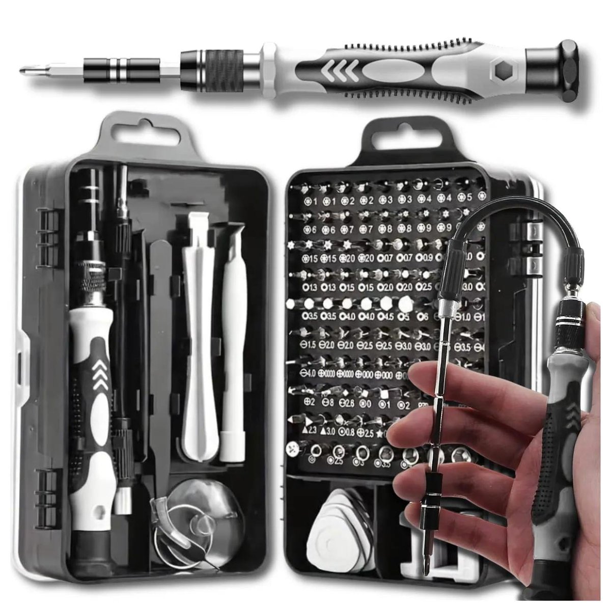 Wkrętaki precyzyjne Zestaw 115w1 do elektroniki Bit CR-V TORX ŚRUBOKRĘTY