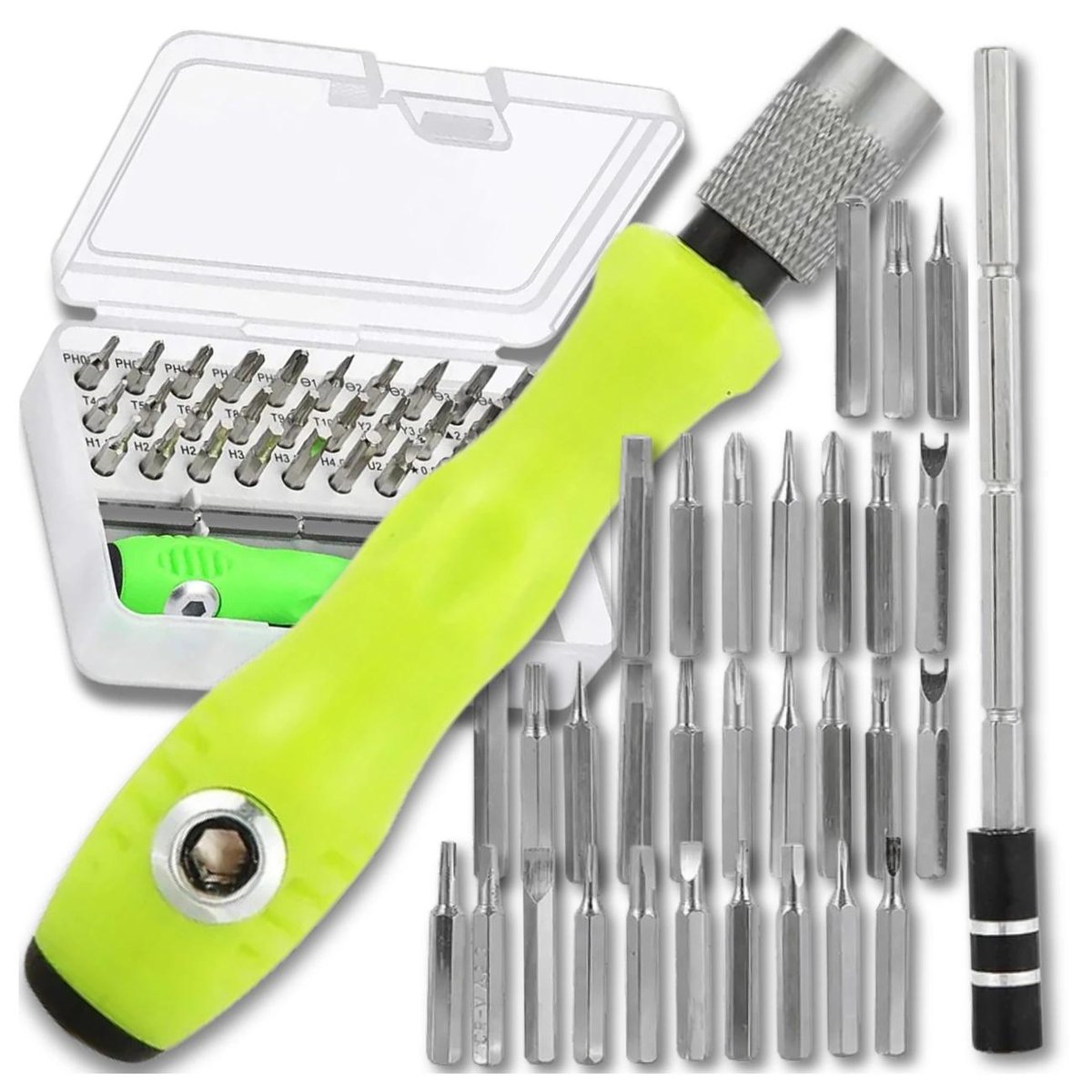 Wkrętaki precyzyjne zestaw 32w1 śrubokręty bity TORX + etui