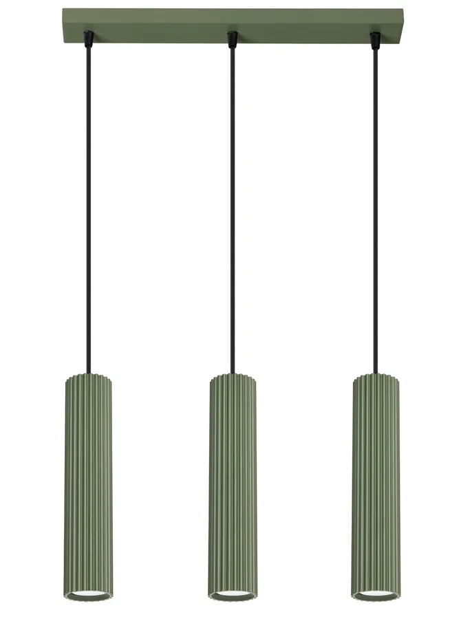 Oliwkowa lampa wisząca w loftowym stylu - D298 K3-R25