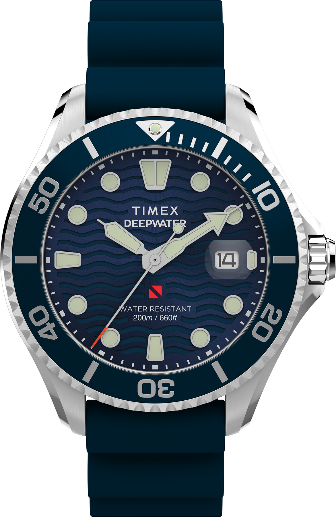 Zegarek Timex TW2W81500 Deepwater Meridian 200 44mm Synthetic Rubber Strap
