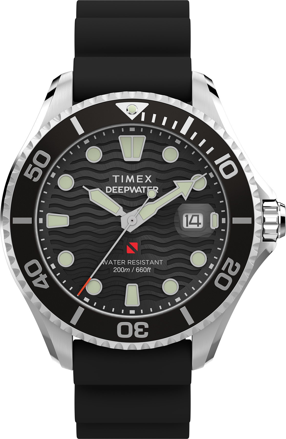 Zegarek Timex TW2W81600 Deepwater Meridian 200 44mm Synthetic Rubber Strap