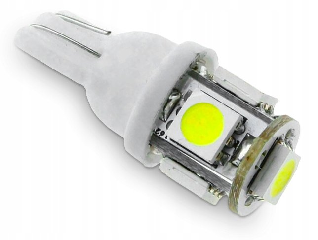 ŻARÓWKA W5W 5 LED T10 ŻARÓWKI BIAŁE POSTOJOWE