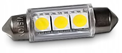 ŻAROWKA C5W RURKA SZLANA 36MM 3 LED SMD BIAŁA