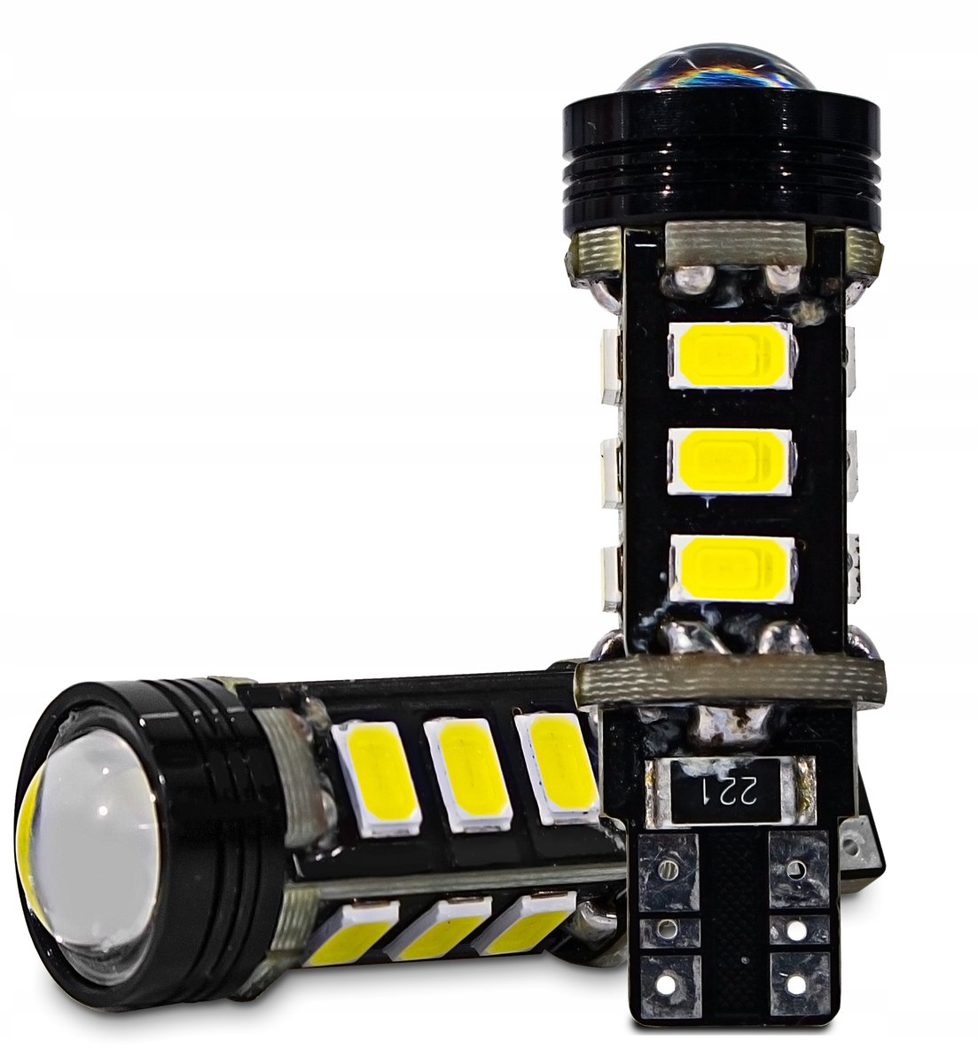 ŻARÓWKA W16W 12 LED T15 SOCZEWKA MOCNE ŻARÓWKI