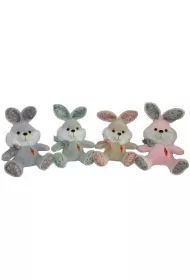 Królik zajączek z marchewką 20cm MIX