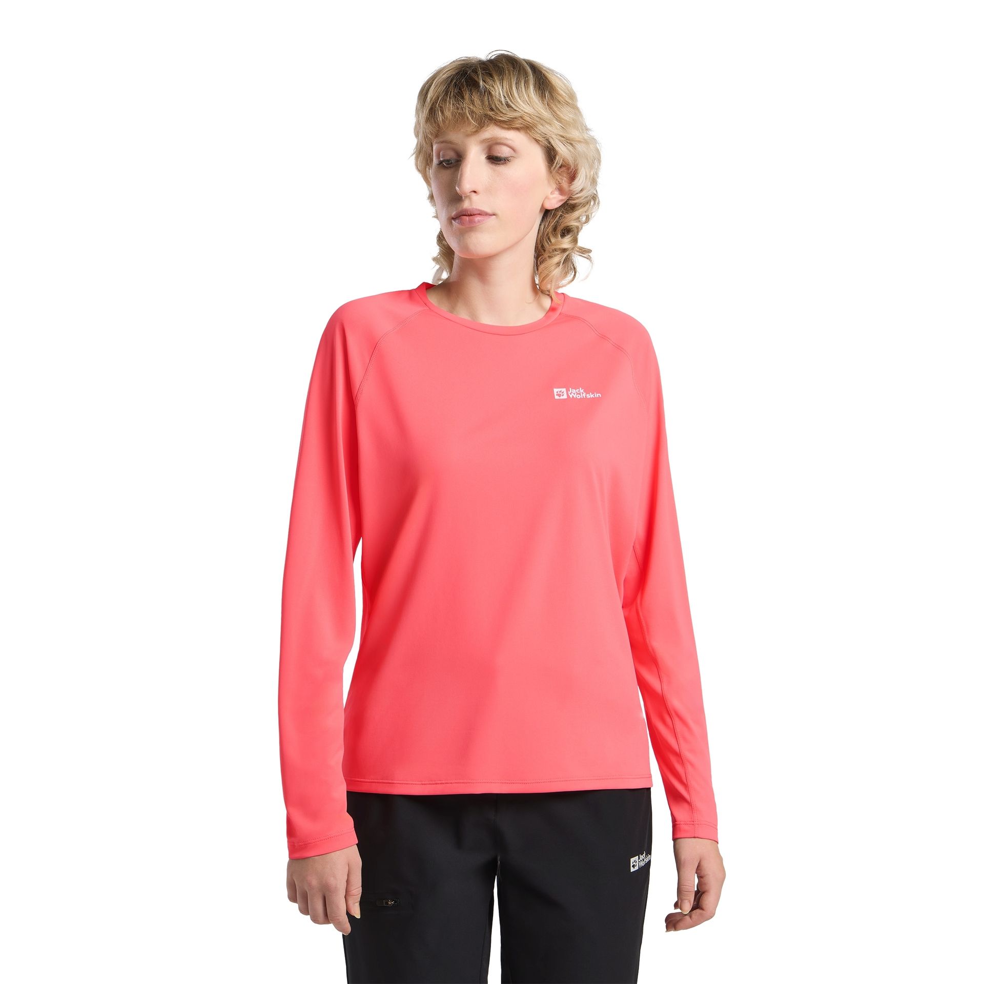 Damska koszula turystyczna Jack Wolfskin PRELIGHT SWIFT LS W sunset coral - L