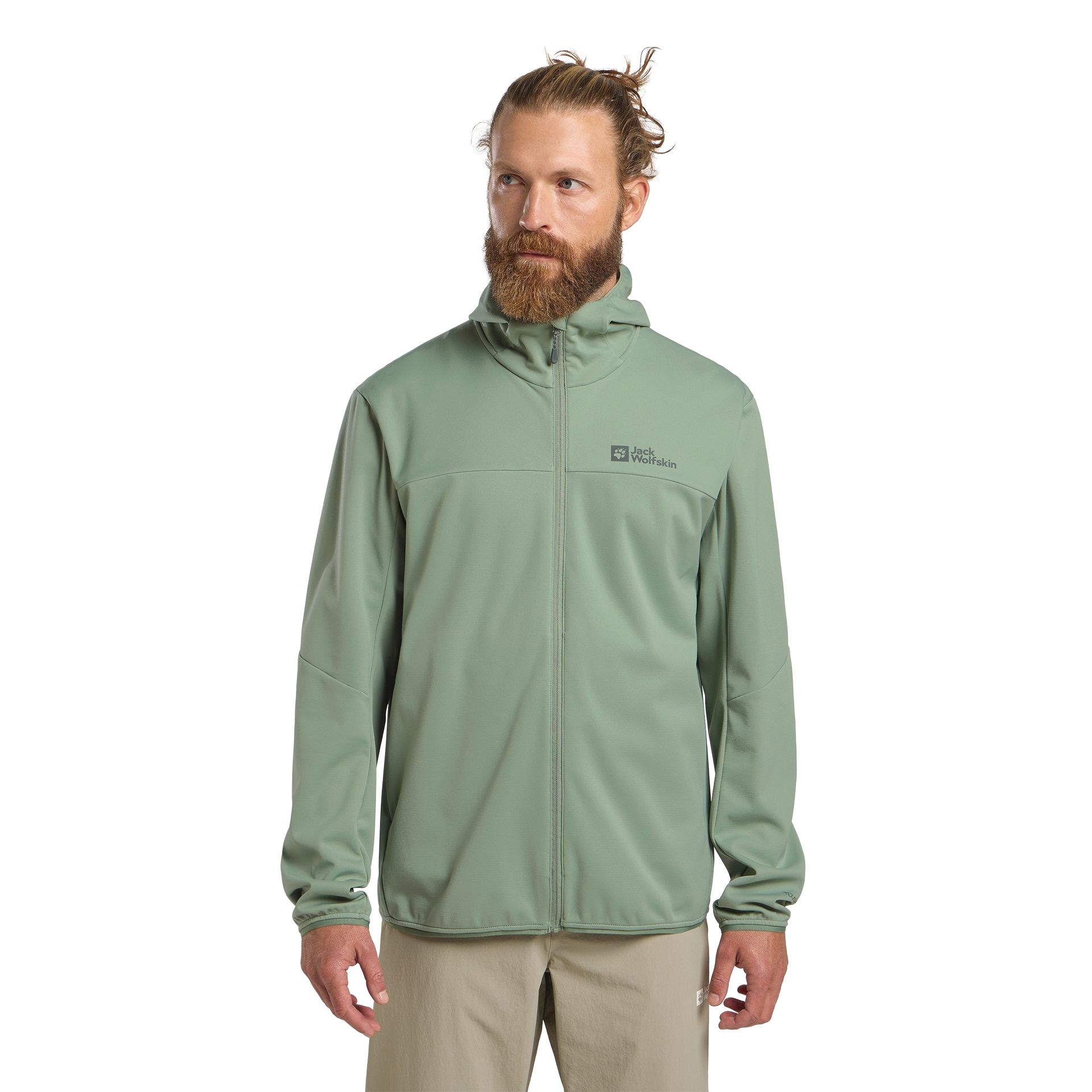 Męska kurtka softshellowa Jack Wolfskin FELDBERG HOODY M eucalyptus - L