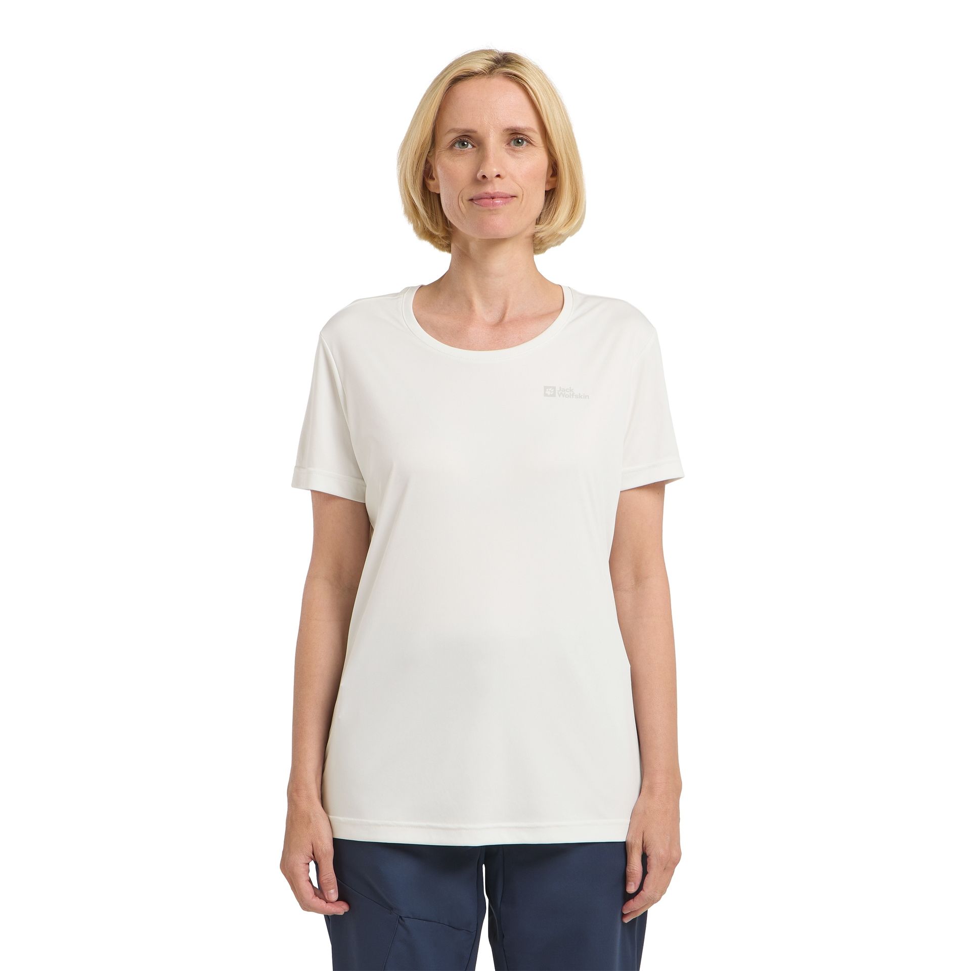 Damski T-shirt Jack Wolfskin TECH T W Stark White - XS