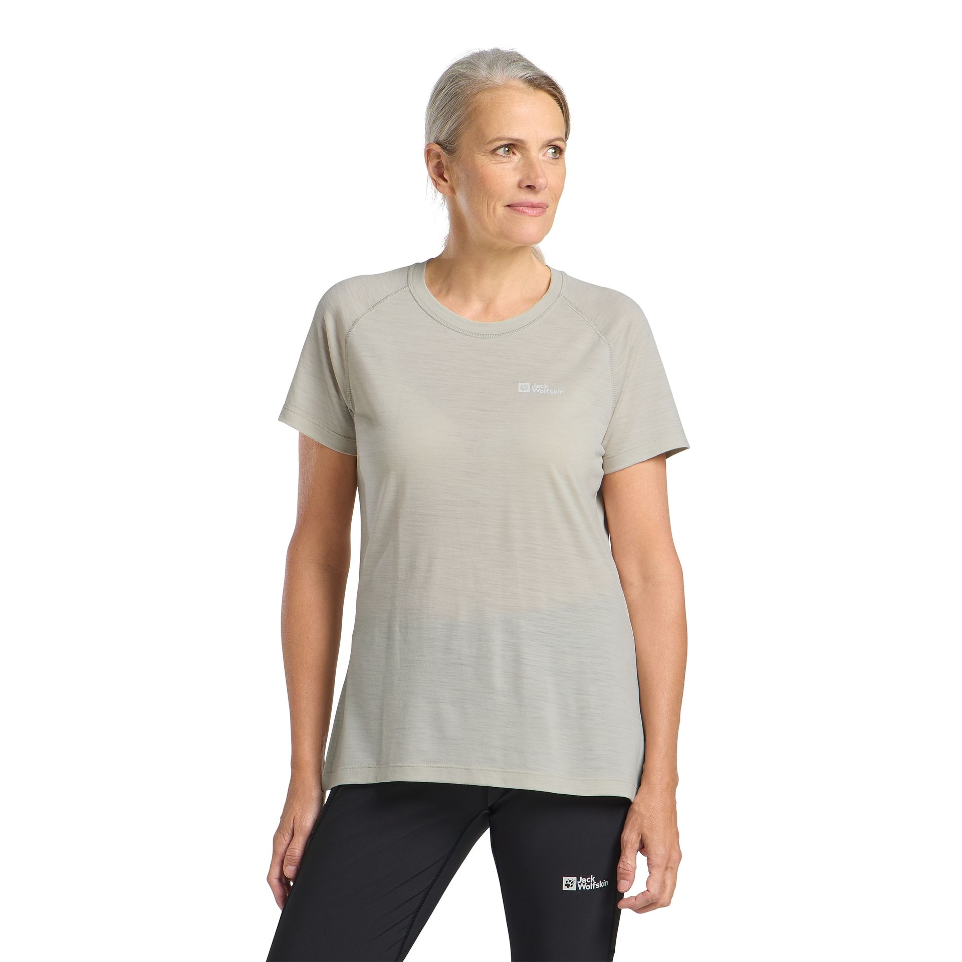 T-shirt damski Jack Wolfskin KAMMWEG S/S W seal - XS