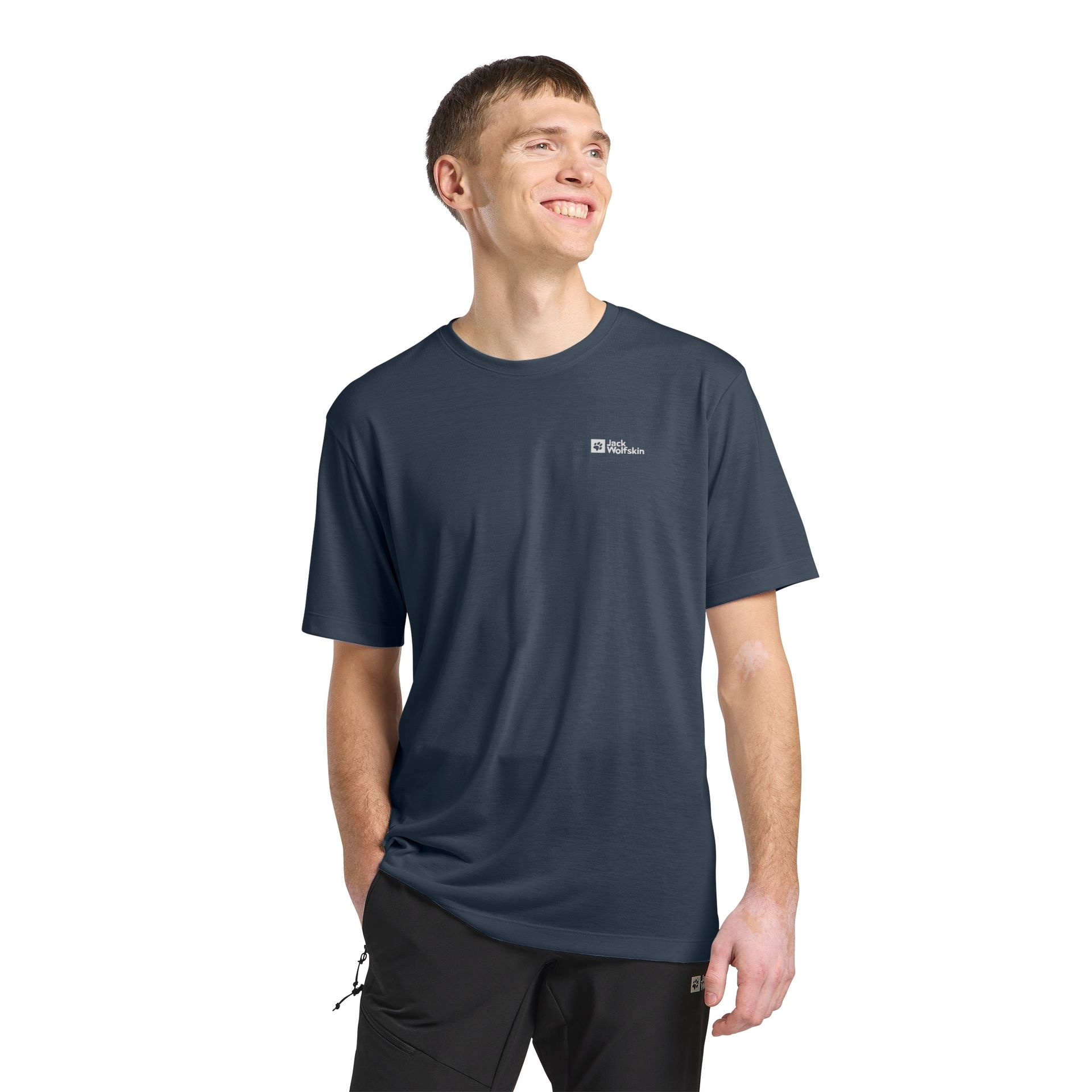 Męski t-shirt funkcjonalny Jack Wolfskin VONNAN S/S T M midnight sky - S