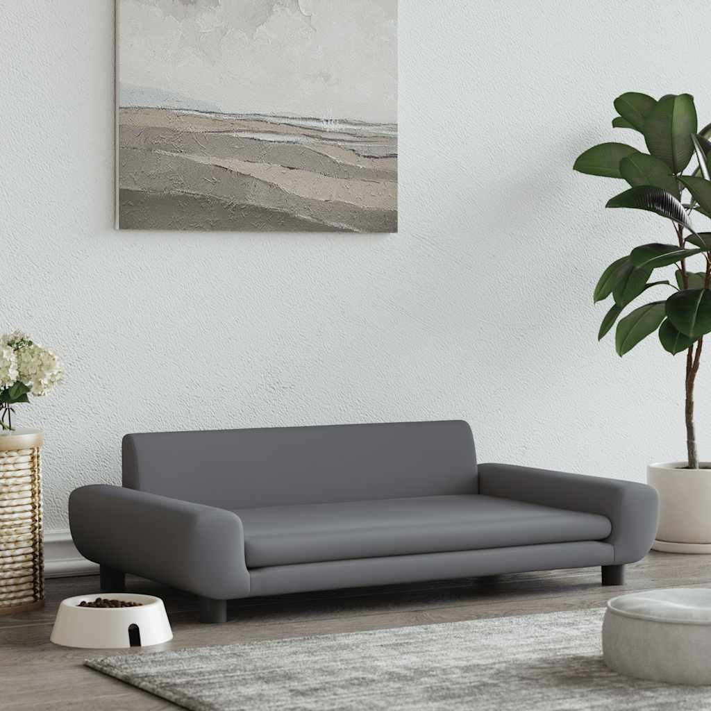 The Living Store Legowisko dla psa - ciemnoszare - 100x54x33 cm - aksamitne - Legowisko Dla Psa