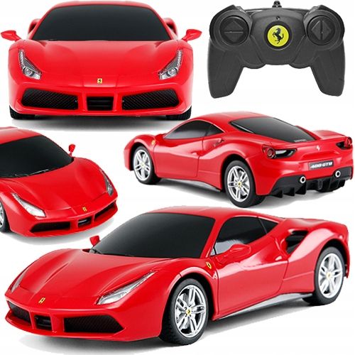 Ferrari 488 Gtb Samochód Sportowy Zdalnie Sterowany Pilot R/c 1:24 Czerwony