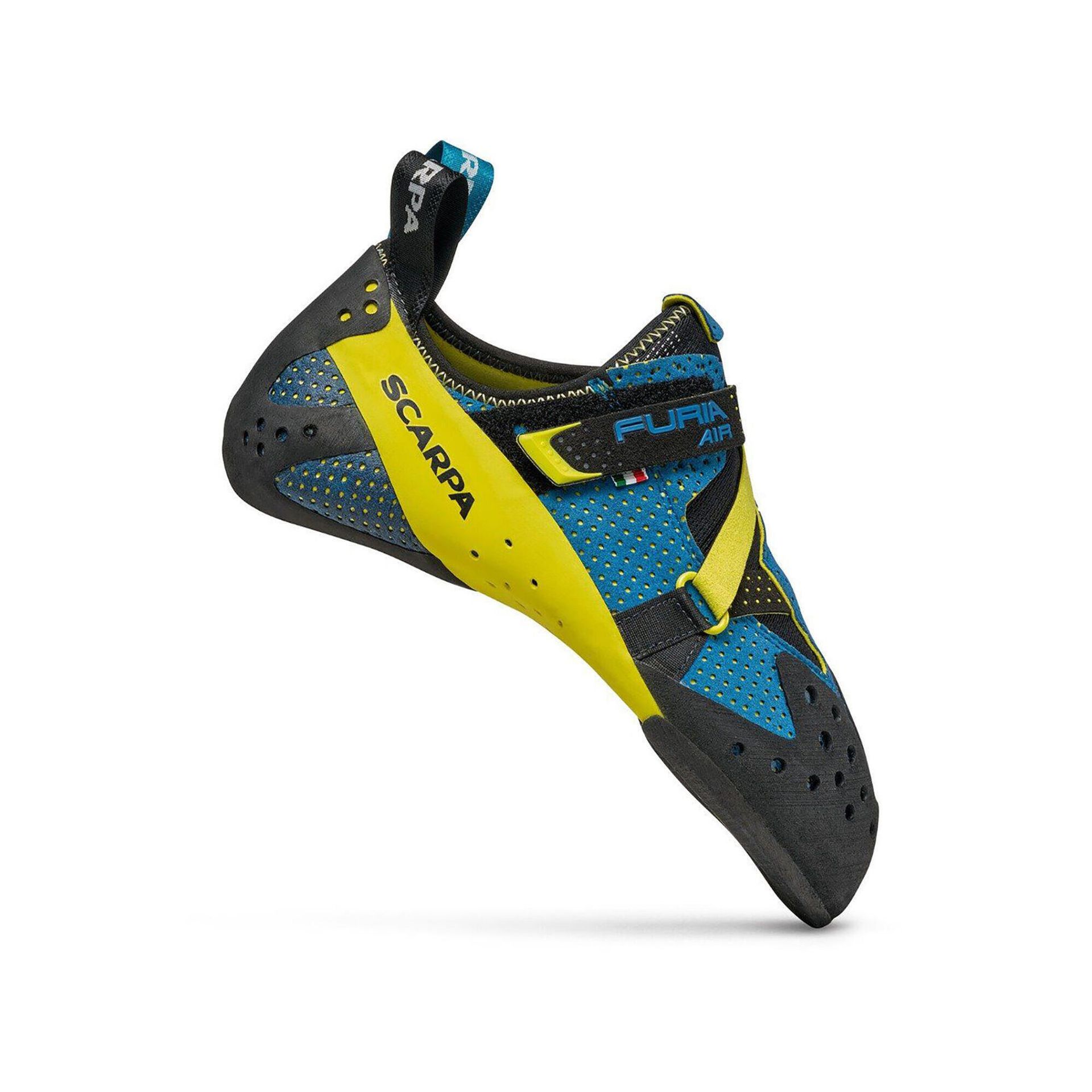 Scarpa Furia Air Buty wspinaczkowe, baltic blue/yellow EU 42 2020 Buty wspinaczkowe na rzepy 70059-42-baltic blue/yellow