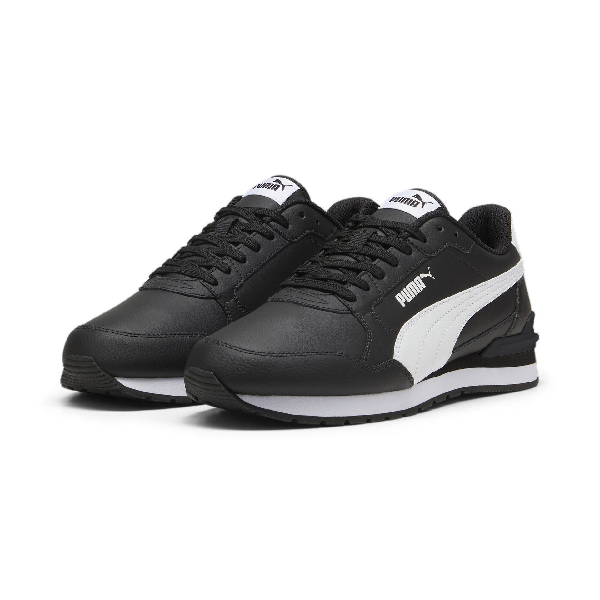 Puma St Runner V4 399068 01 Buty Męskie Joggery Sportowe Czarne Skórzane
