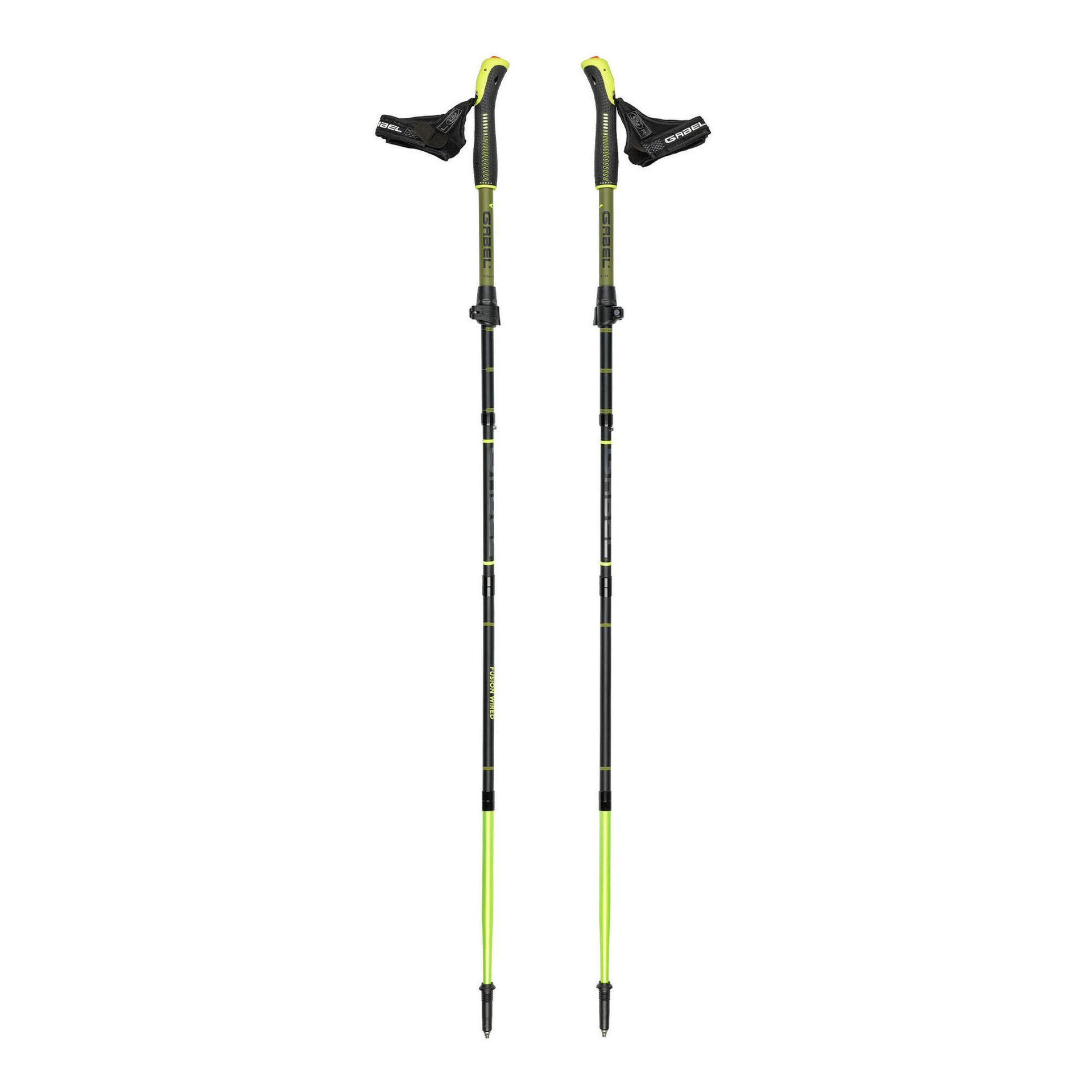 Kije nordic walking GABEL Fusion Wired czarny/limonkowy