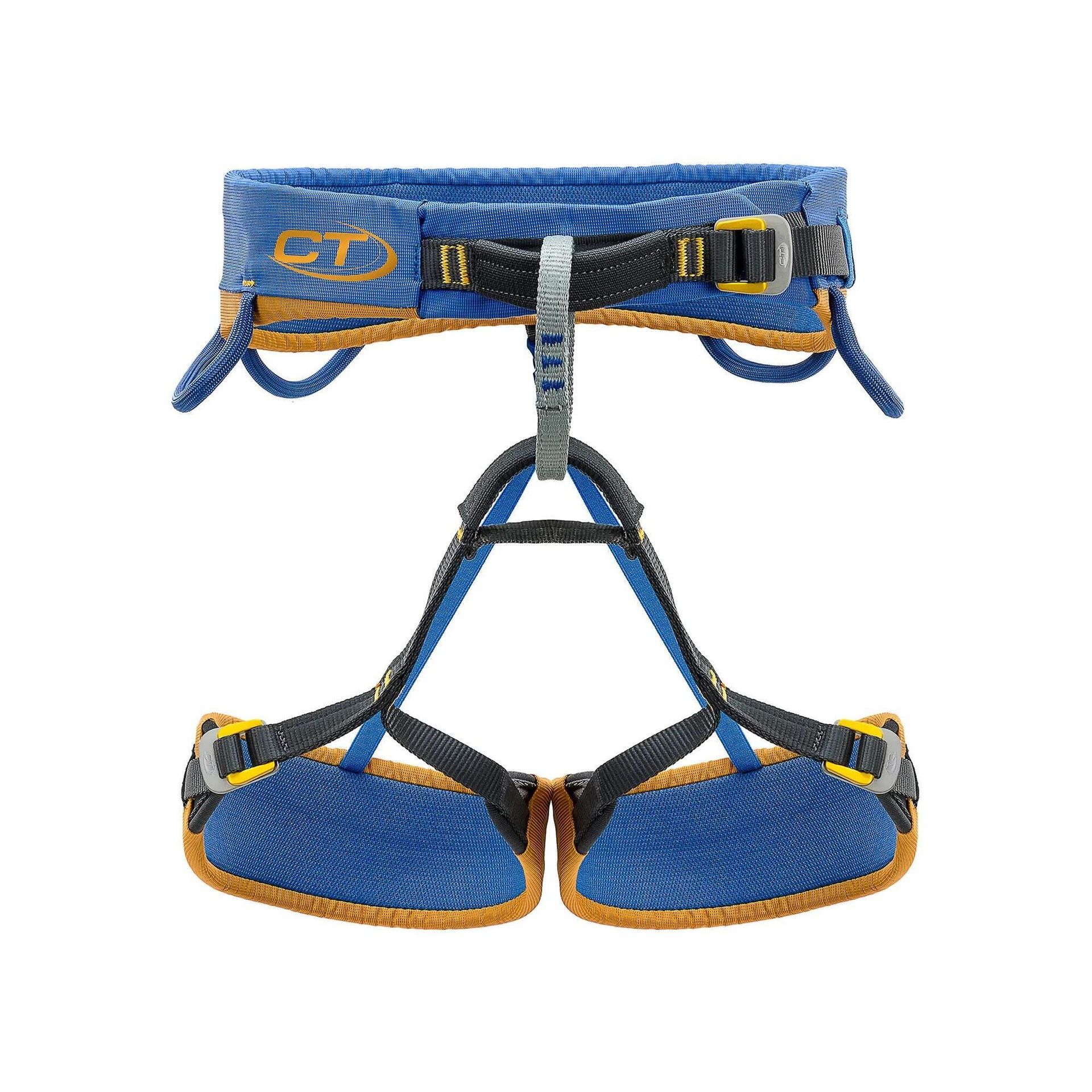 Climbing Technology Dedalo Uprząż wspinaczkowa S, blue/ocra S 2021 Uprzęże biodrowe 7H171B0CTSTD