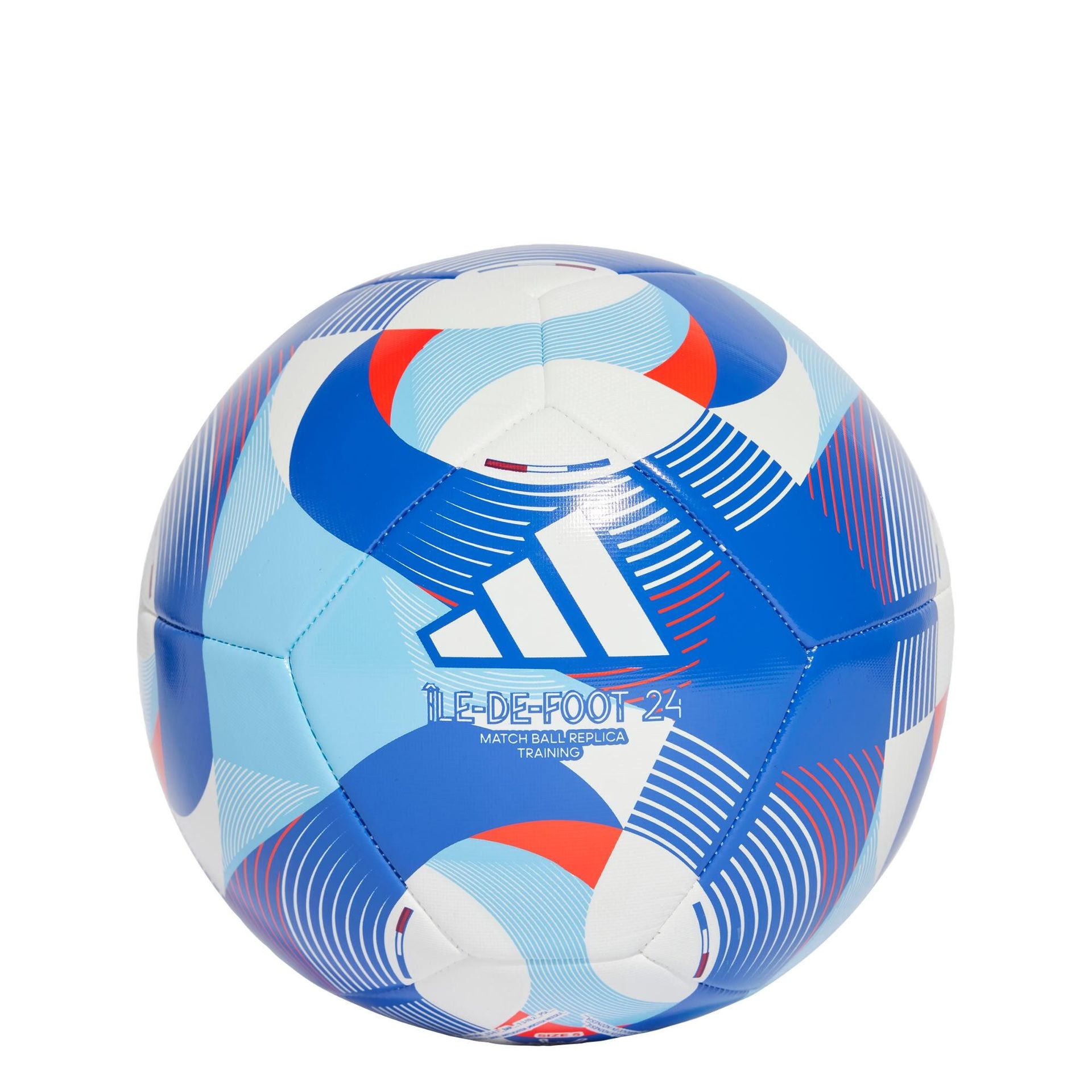 adidas Ile-De-Foot 24 Olympics Training Ball IW6330, unisex, piłki do piłki nożnej, Niebieskie