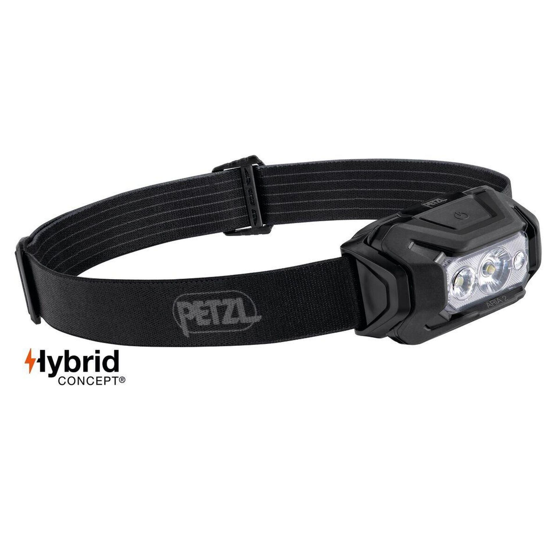 Petzl - Latarka czołowa LED Aria 2 - 450 lm - RGB - Czarna - E070BA00