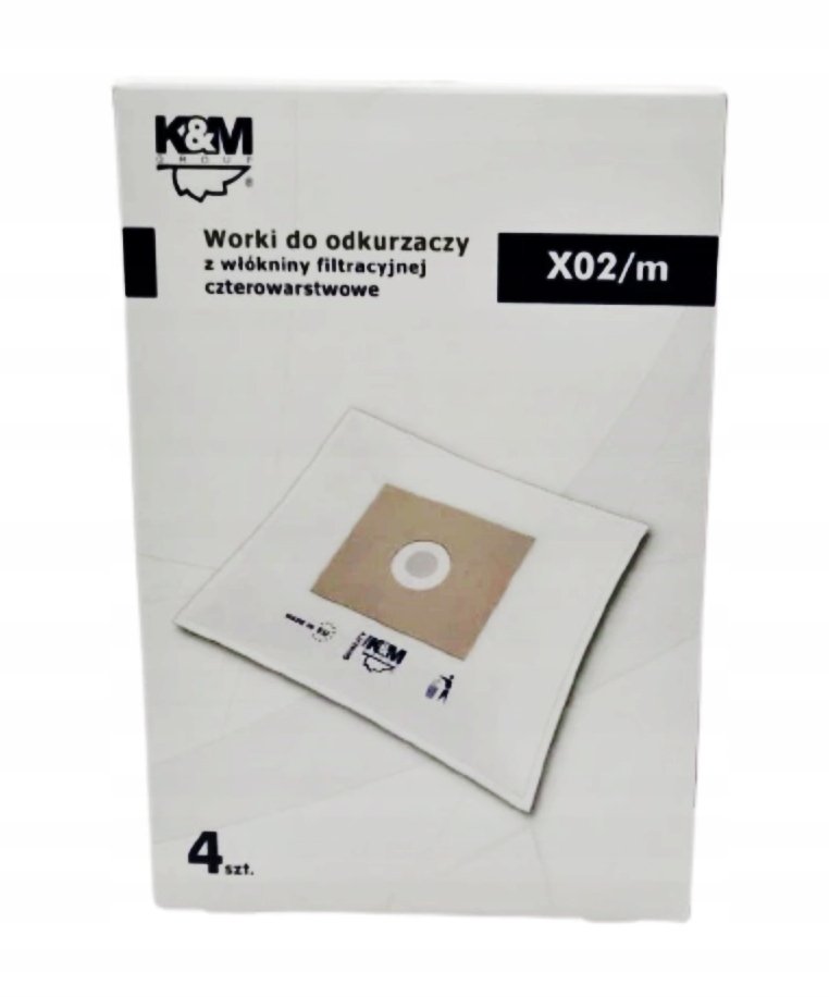 Worek do odkurzacza tekstylny X02/m 4 szt.