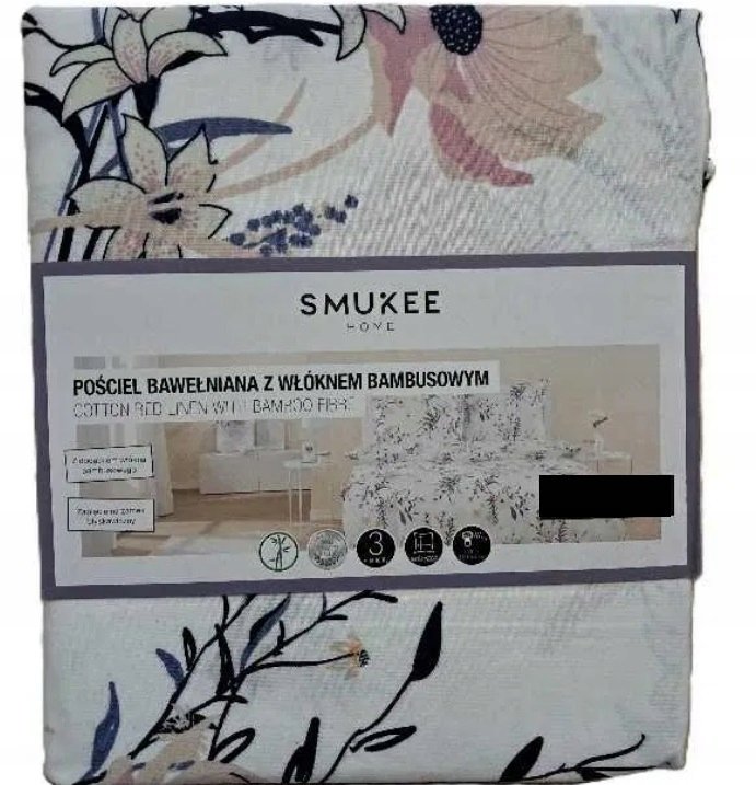 Zestaw pościeli bawełnianej z włóknem bambusowym 220 x 200 x 25