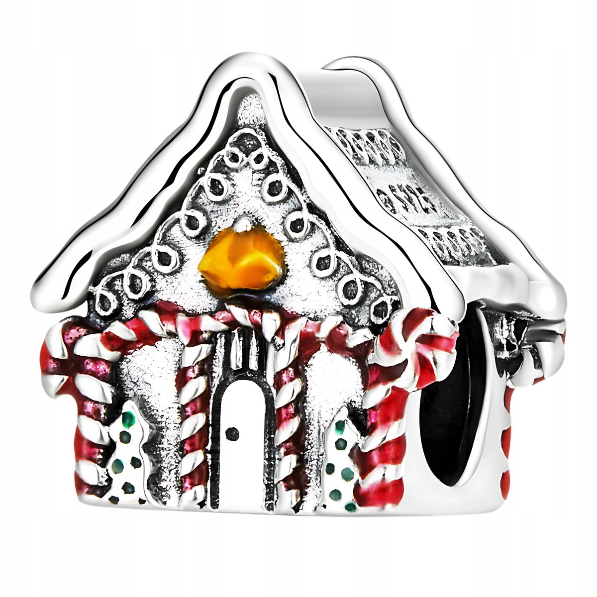 CHARMS srebro 925 DOM świąteczny domek zawieszka ŚWIĘTA na prezent