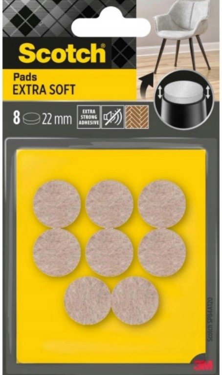 SCOTCH Miękkie podkładki filcowe okrągłe 22 mm 8 szt. 105