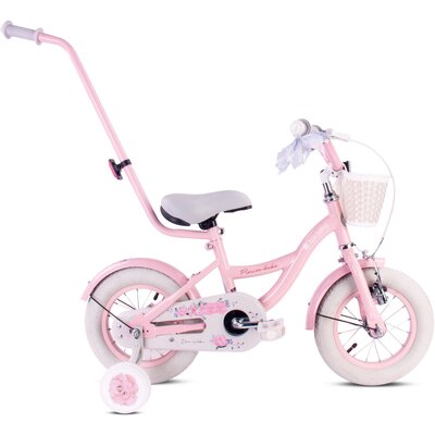 Rower dziecięcy SUN BABY Flower bike 12 cali dla dziewczynki Różowy
