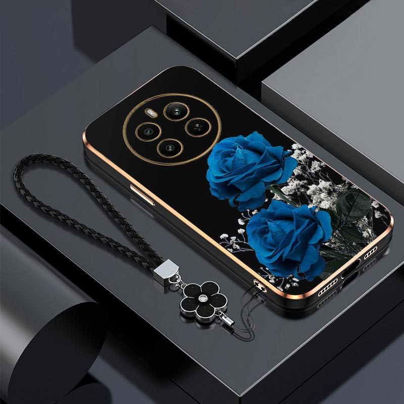 TEMU Etui na telefon: 12pro Urokliwa Róża Powłoka Galwaniczna – Projekt dla Realme 12 Pro, Eleganckie i Casualowe