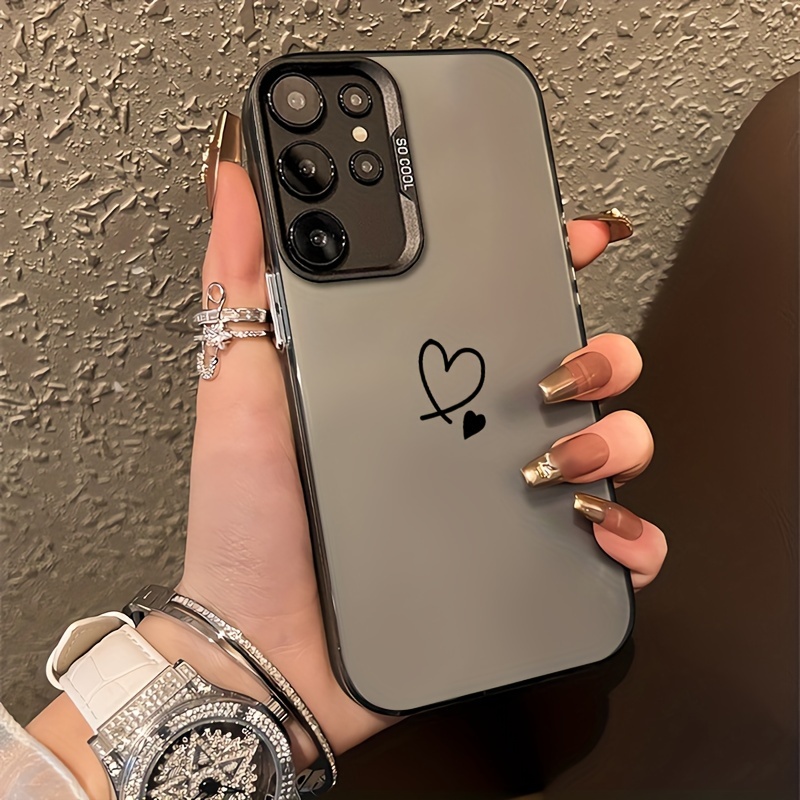 TEMU Etui na telefon - Minimalistyczny wzór , kolorowe srebrne etui IMD o wysokiej jakości do Galaxy