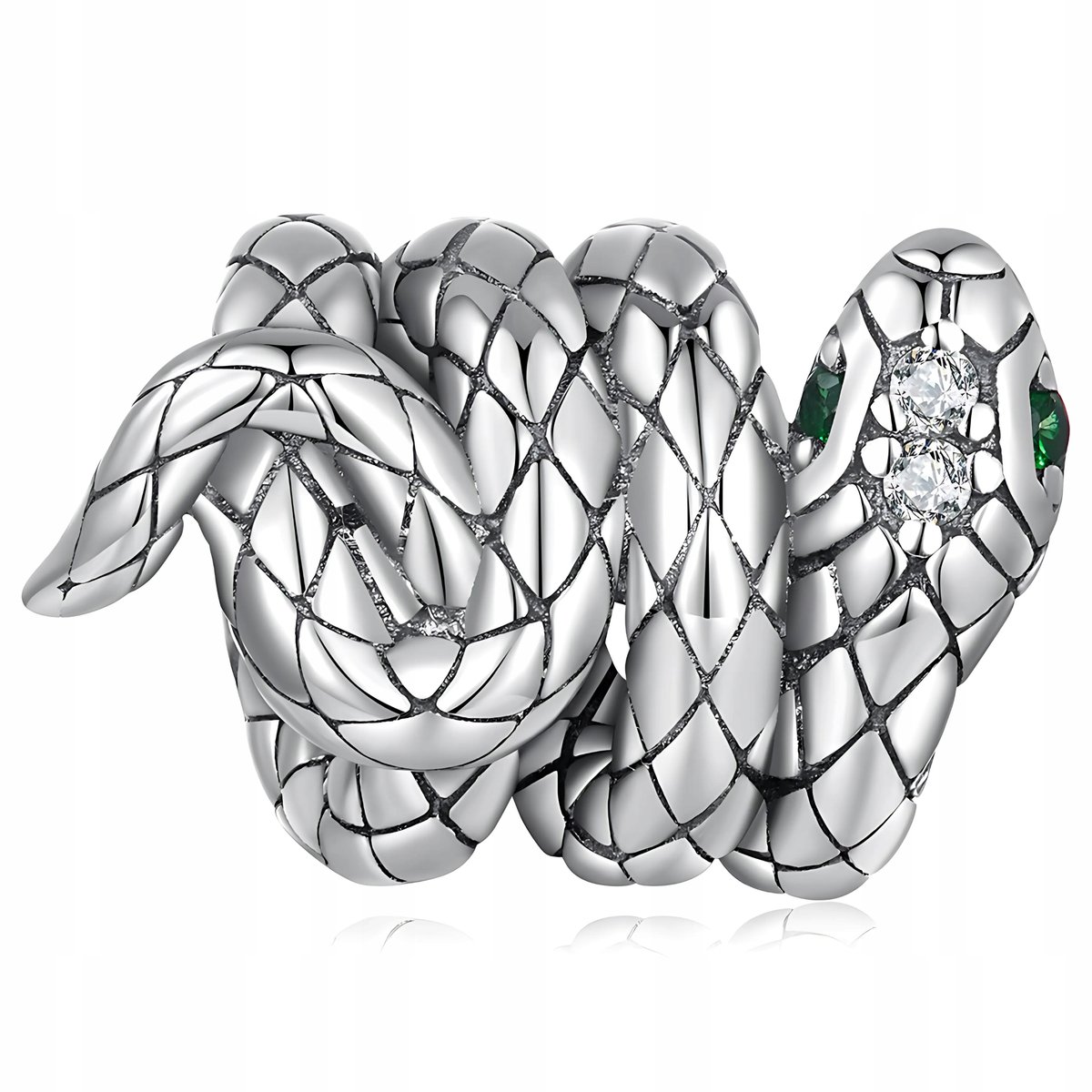 CHARMS WĄŻ WĘŻYK BOA srebro pr 925 koralik ZAWIESZKA SREBRNA BEADS S925