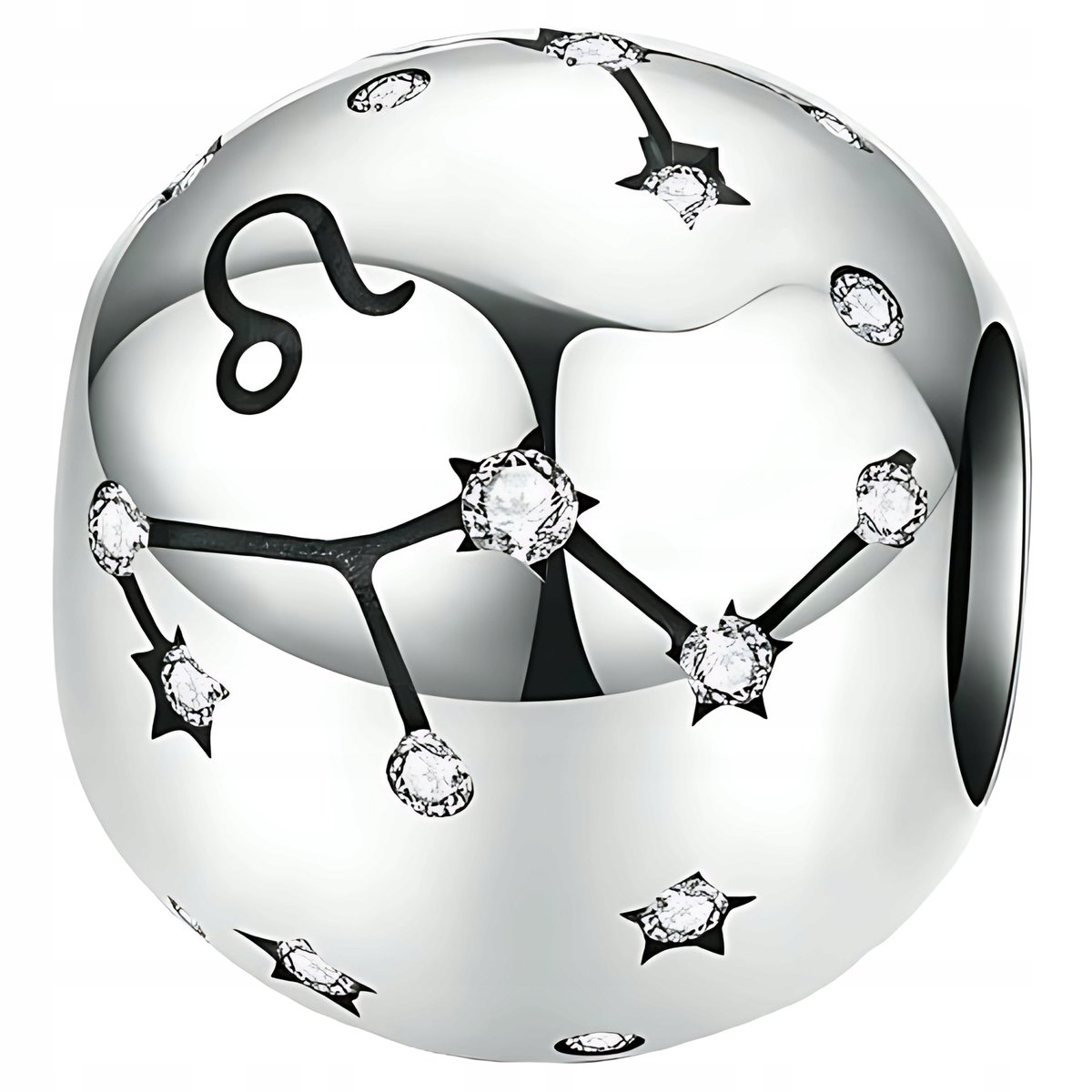 CHARMS ZNAK ZODIAKU LEW srebro 925 koralik zawieszka srebrna charms pr 925