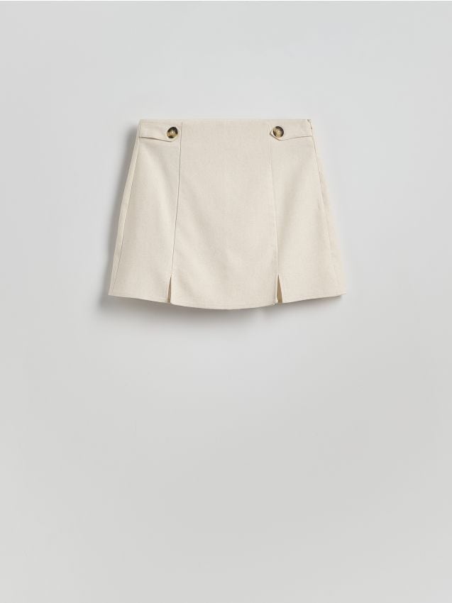 Reserved - Spódnico-szorty z wiskozą - beżowy