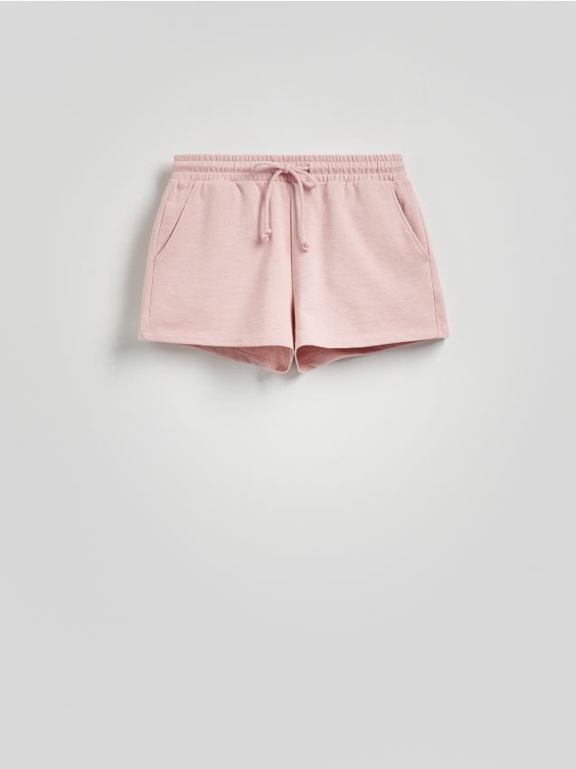 Reserved - Bawełniane szorty - brudny róż