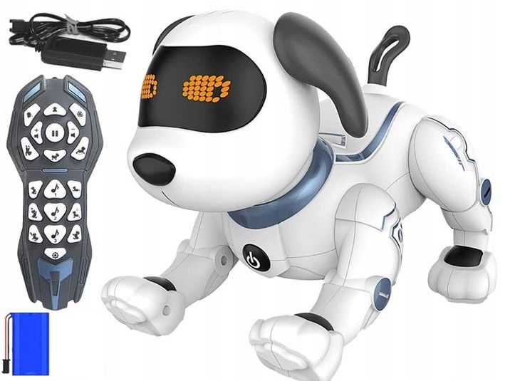 Interaktywny Robo Piesek Zdalnie Sterowany Pilotem Głosem Robi Sztuczki