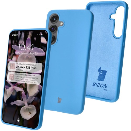 Bizon Silikonowe etui Soft Case do Galaxy S25 Plus, niebieskie