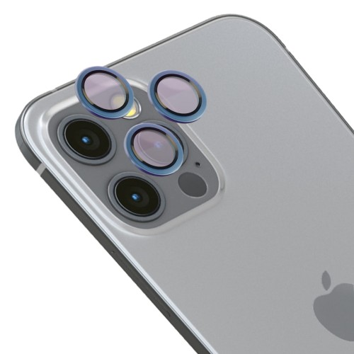 Bizon Szkło hartowane na aparat Glass Snap Lens do Apple iPhone 12 Pro/11 Pro/11 Pro Max, 1 zestaw, morskie