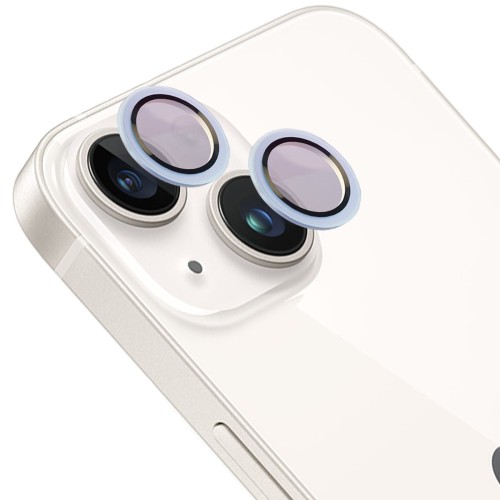 Bizon Szkło hartowane na aparat Glass Snap Lens do Apple iPhone 14/14 Plus, 1 zestaw, jasnoniebieskie