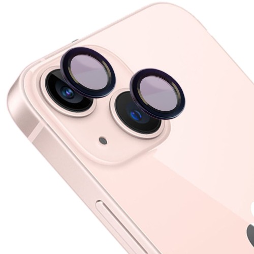 Bizon Szkło hartowane na aparat Glass Snap Lens do Apple iPhone 13/13 Mini, 1 zestaw, czarna ramka