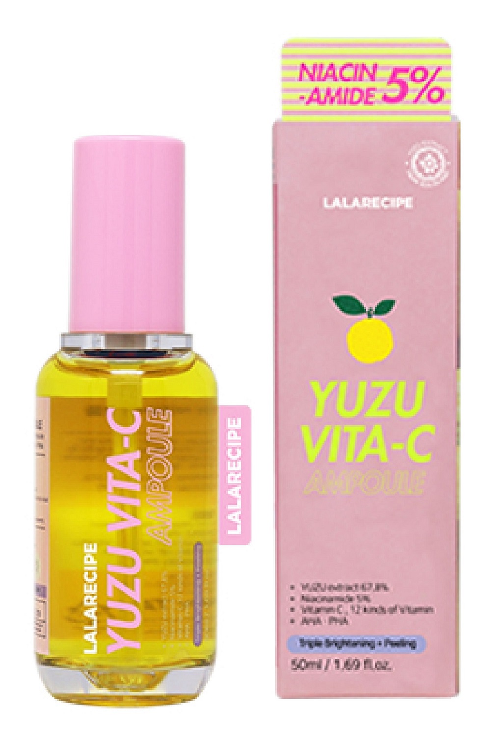LalaRecipe Yuzu Vita C Ampoule, Rozświetlające serum z Witaminą C