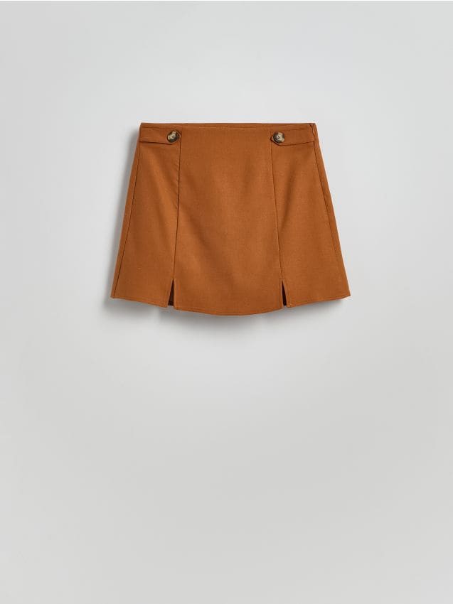 Reserved - Spódnico-szorty z wiskozą - miedziany