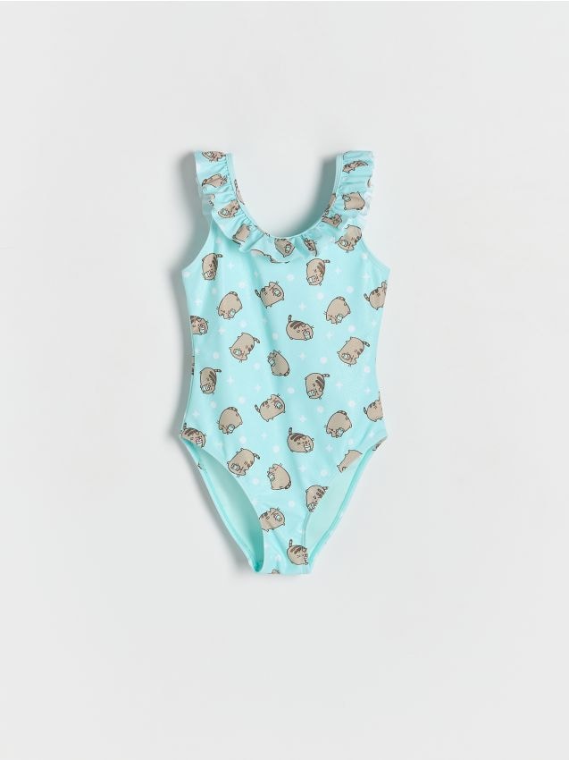 Reserved - Kostium jednoczęściowy Pusheen - jasnozielony