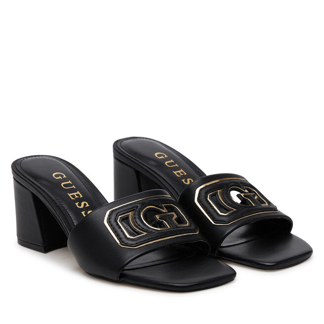 Klapki Guess Gals FLJGAS LEA03 Czarny