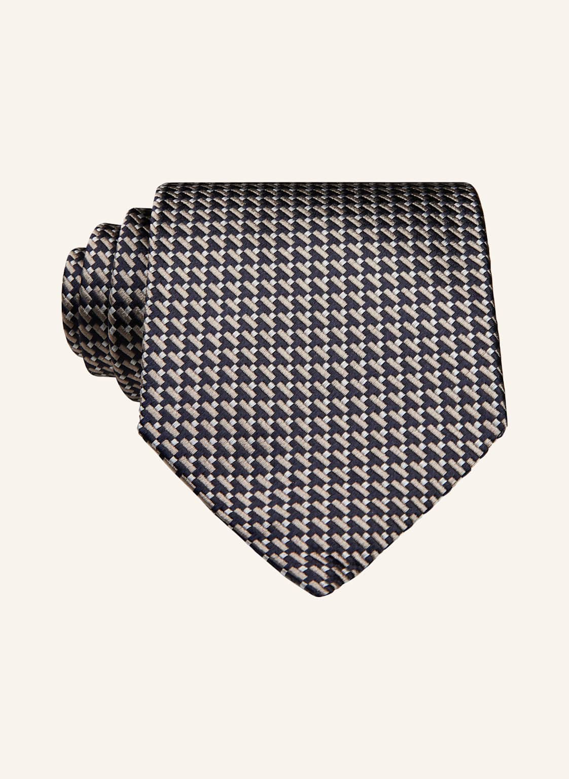 Zegna Krawat Z Jedwabiu beige