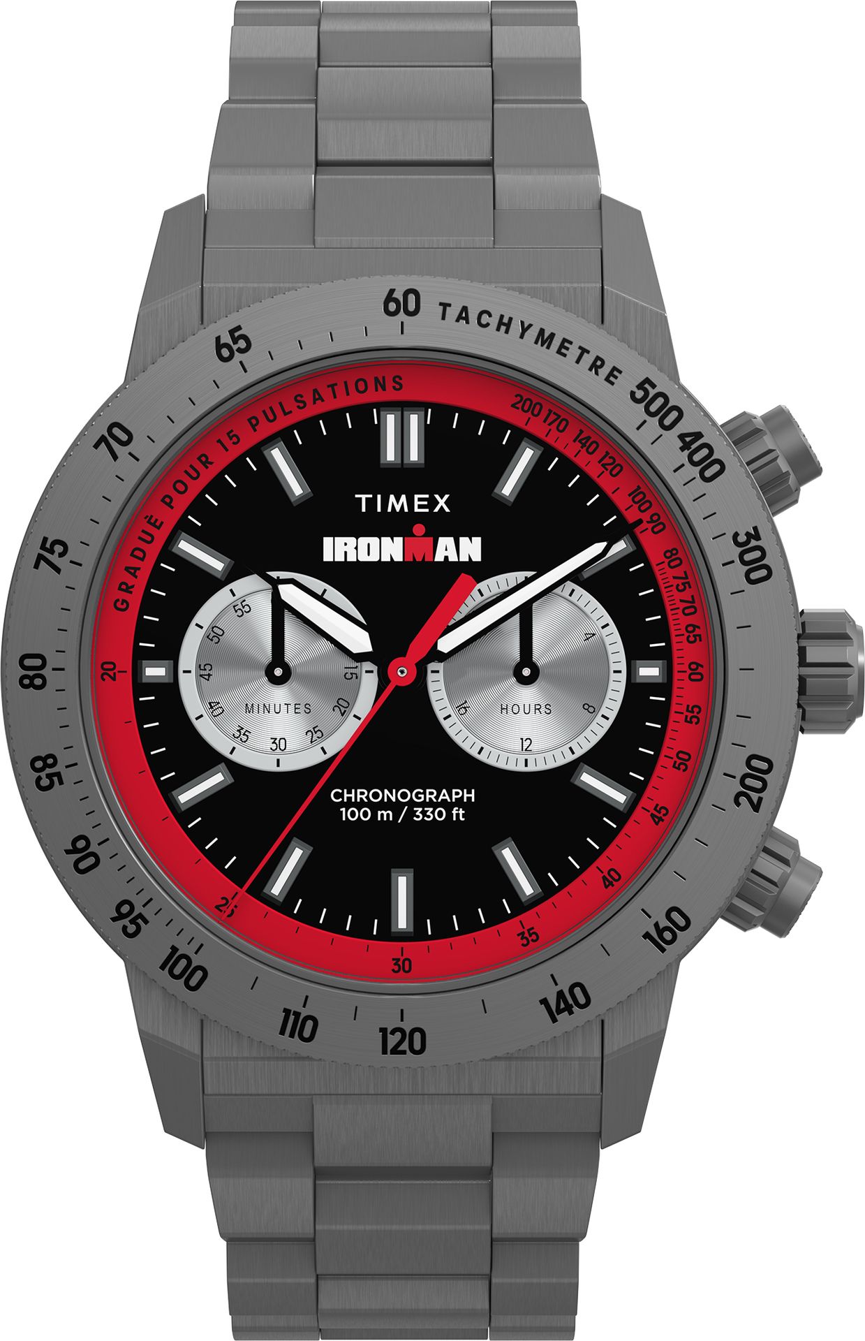 Zegarek Timex TW2Y02000 IRONMAN® Challenger Chronograph 44mm Stainless Steel Bracelet