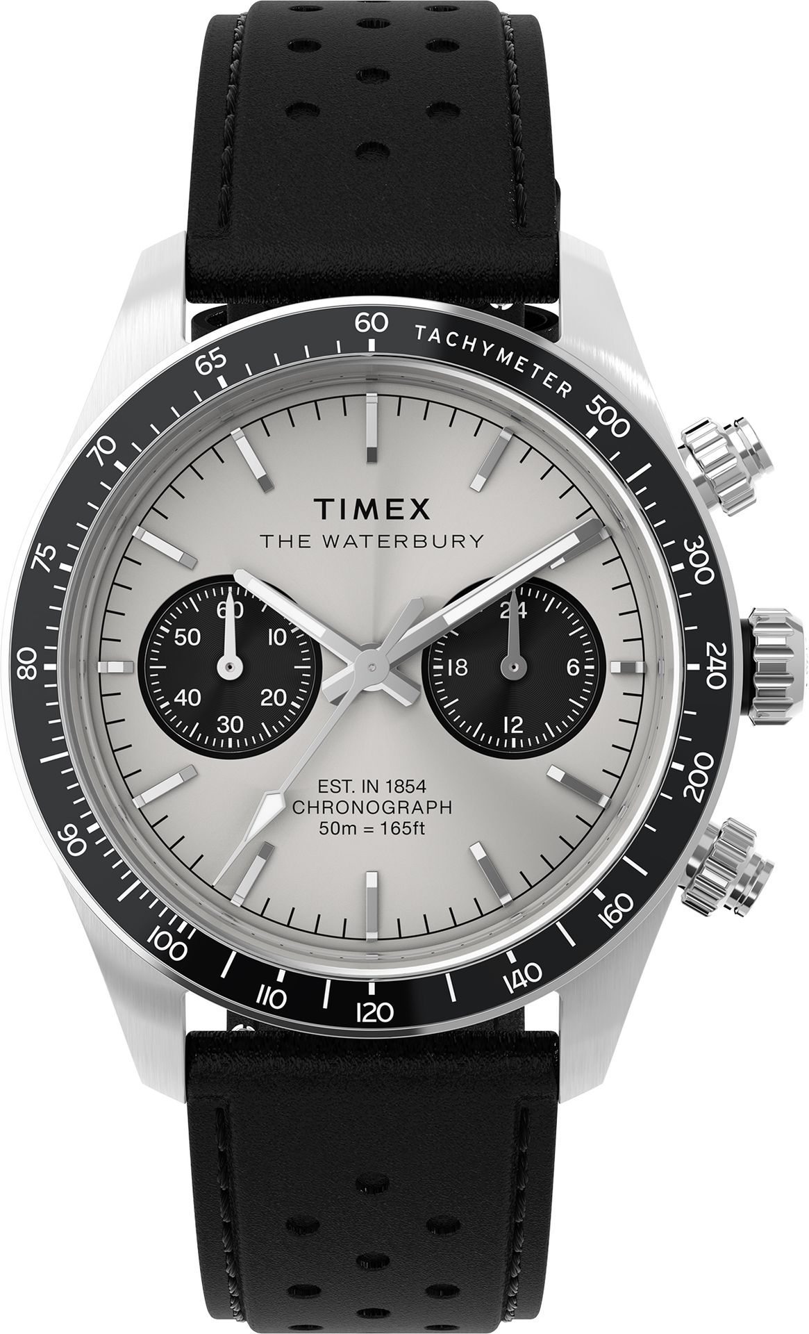 Zegarek Timex TW2Y19300 Waterbury Heritage Chronograph 39mm Leather Strap